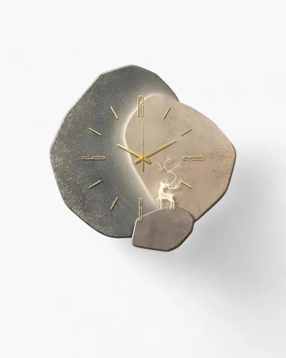 Stille steenlook wandklok – Minimalistisch & Stil