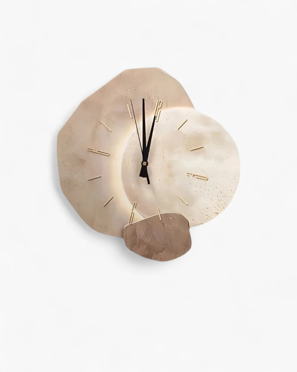 Stille steenlook wandklok – Minimalistisch & Stil