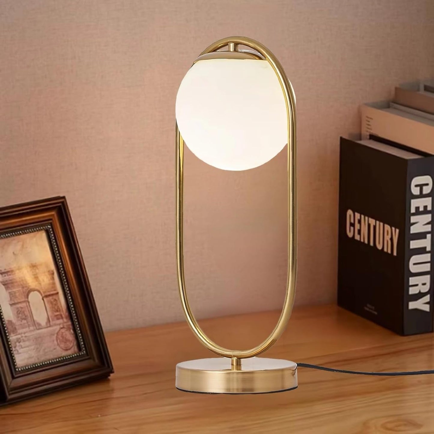 Luxe Mid-Century Tafellamp – Nachtlamp voor Slaapkamer en Bureau