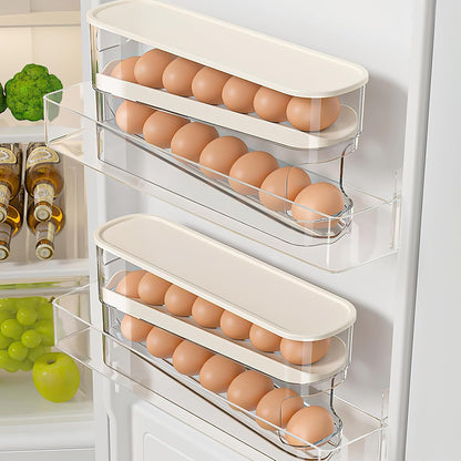 Eierdispenser voor Koelkast – Ruimtebesparende Eiercontainer met Doorrolsysteem