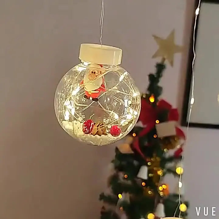 LED Kerstgordijnverlichting met Wensballen & Sneeuwpoppen – Stijlvol tijdens de Feestdagen
