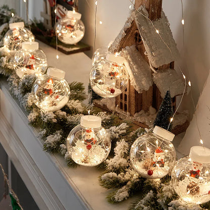 LED Kerstgordijnverlichting met Wensballen & Sneeuwpoppen – Stijlvol tijdens de Feestdagen