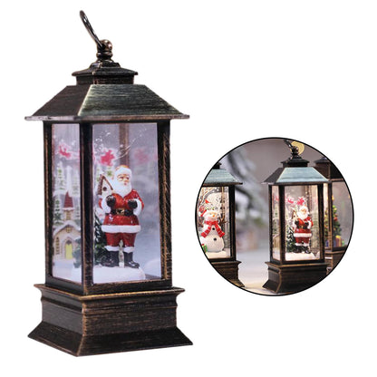Draagbare Glitter-Swirl Lantaarn – LED Glow Accent Licht & Sneeuwbol