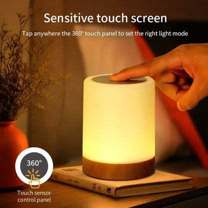 LED Tafellamp met Kleurenverlichting – USB Oplaadbaar – Decoratieve Nachtlamp