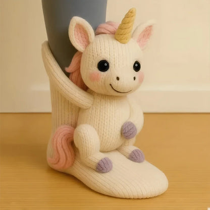 Handgemaakte Warme One-Size Sokken met Schattig Dierenontwerp