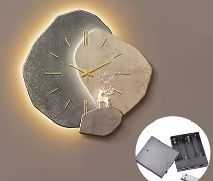 Stille steenlook wandklok – Minimalistisch & Stil
